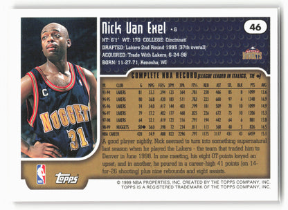 1999-00 Topps #46 Nick Van Exel