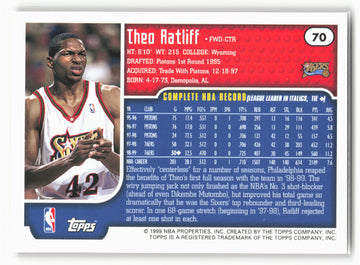 1999-00 Topps Tipoff #70 Theo Ratliff