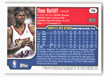 1999-00 Topps Tipoff #70 Theo Ratliff