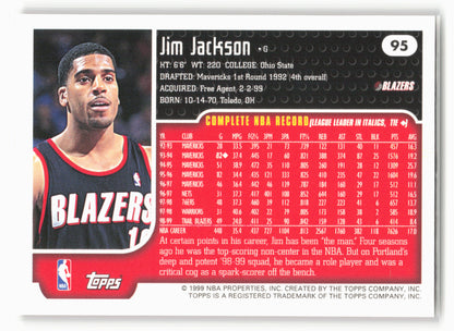1999-00 Topps Tipoff #95 Jim Jackson