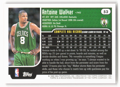 1999-00 Topps #52 Antoine Walker NM1