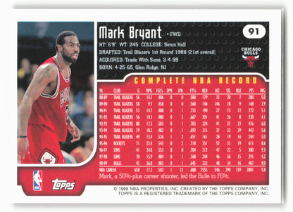 1999-00 Topps Tipoff #91 Mark Bryant NM