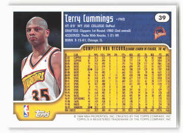 1999-00 Topps Tipoff #39 Terry Cummings