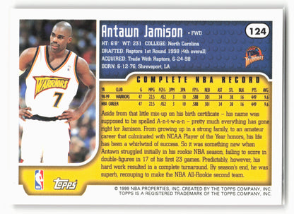 1999-00 Topps Tipoff #124 Antawn Jamison