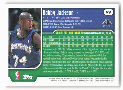 1999-00 Topps Tipoff #99 Bobby Jackson