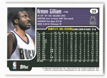 1999-00 Topps #22 Armen Gilliam
