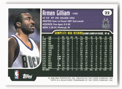1999-00 Topps #22 Armen Gilliam