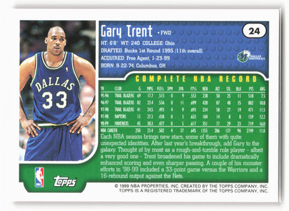 1999-00 Topps #24 Gary Trent NM