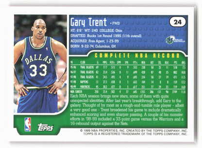 1999-00 Topps #24 Gary Trent NM1
