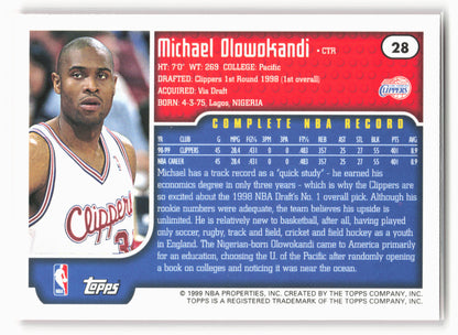 1999-00 Topps #28 Michael Olowokandi