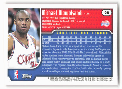 1999-00 Topps #28 Michael Olowokandi NM1