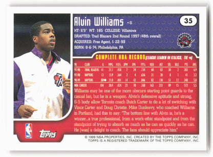 1999-00 Topps #35 Alvin Williams