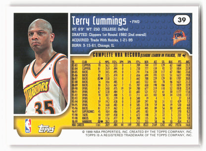 1999-00 Topps #39 Terry Cummings NM1