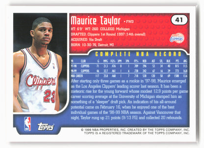 1999-00 Topps #41 Maurice Taylor NM