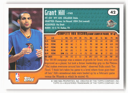 1999-00 Topps #42 Grant Hill NM