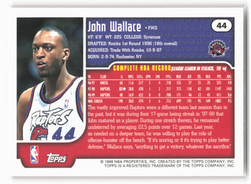 
1999-00 Topps #44 John Wallace