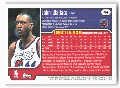 1999-00 Topps #44 John Wallace