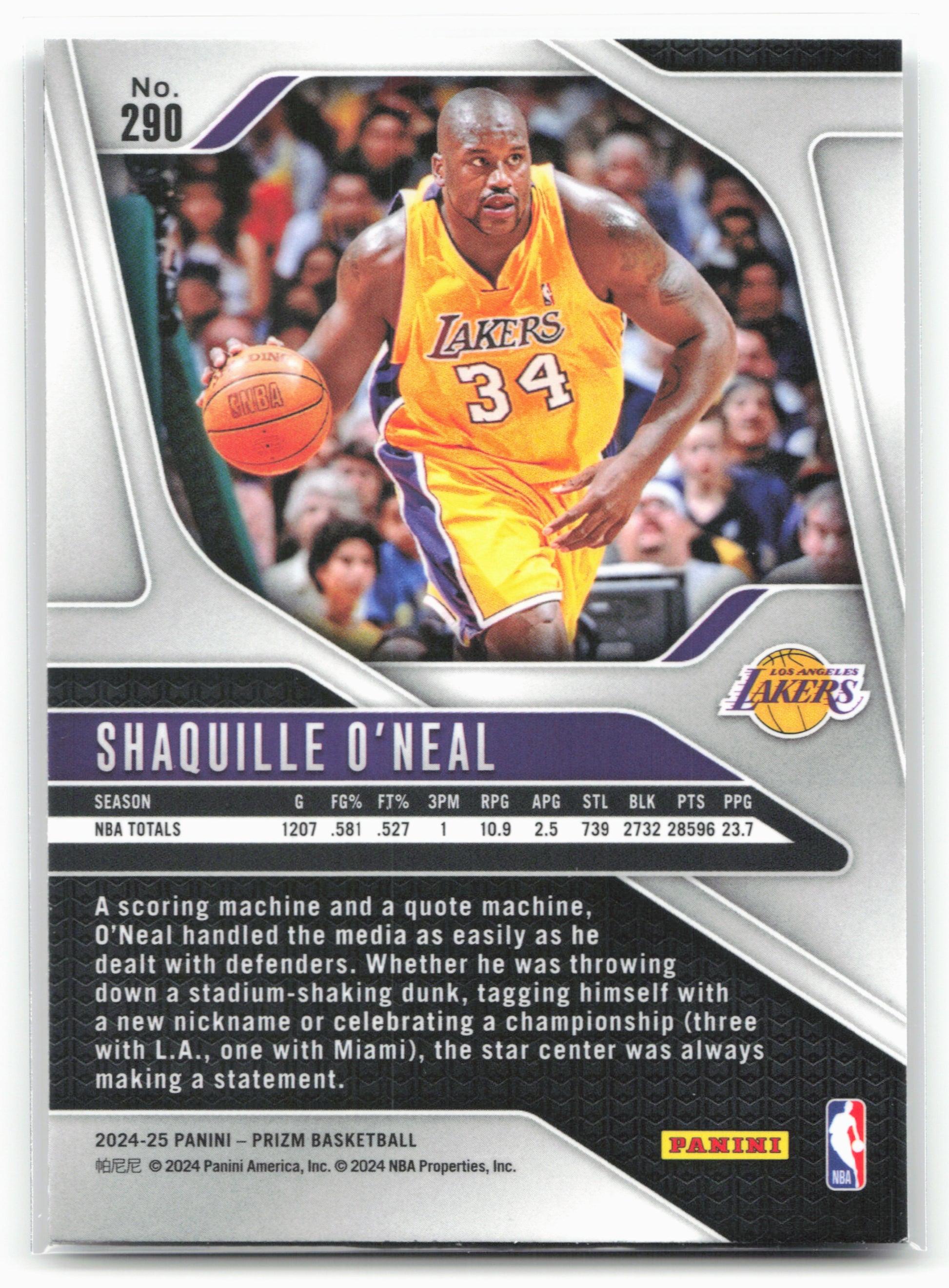 2024-25 Panini Prizm #290 Shaquille O'Neal NM