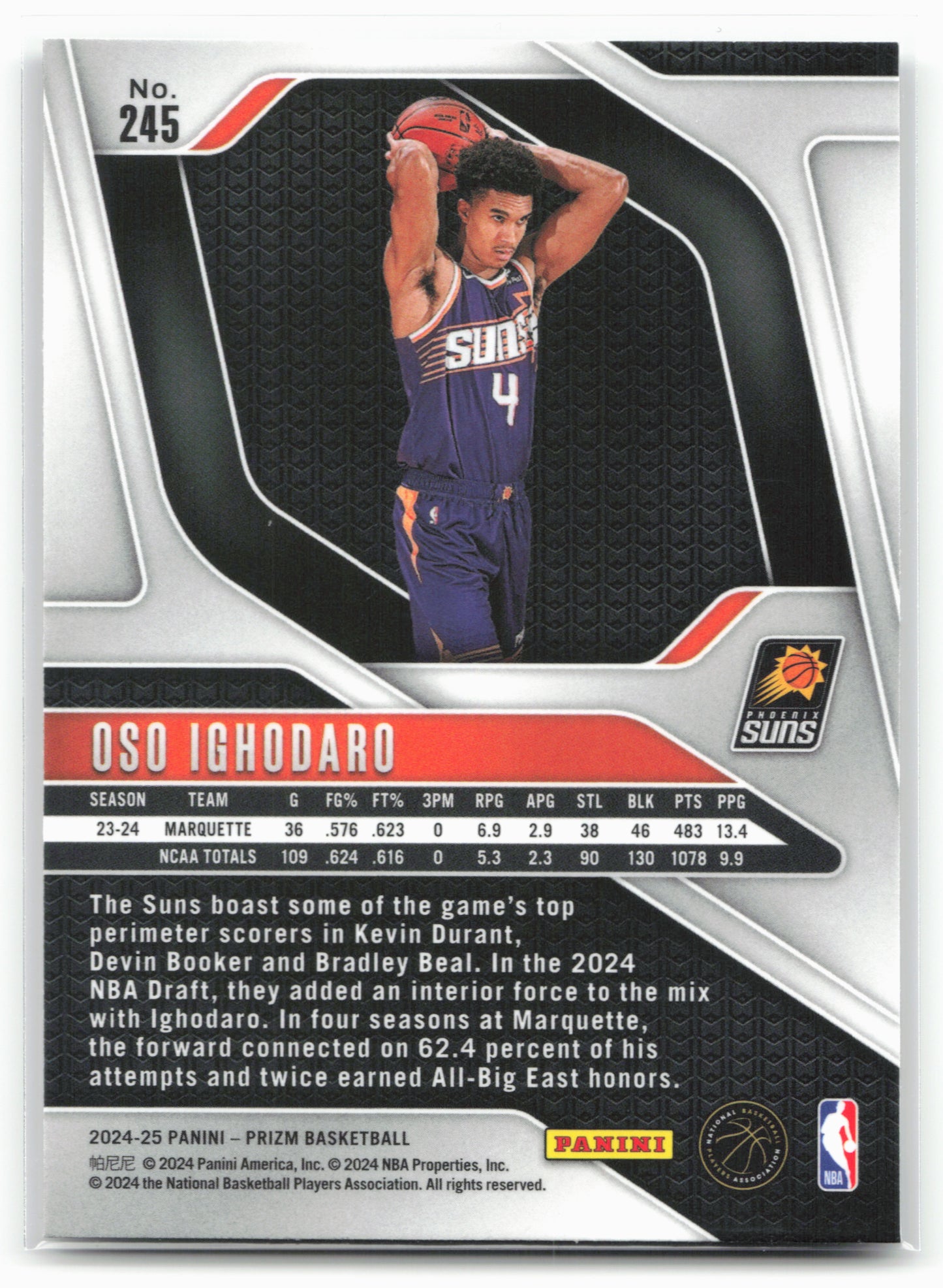 2024-25 Panini Prizm #245 Oso Ighodaro NM