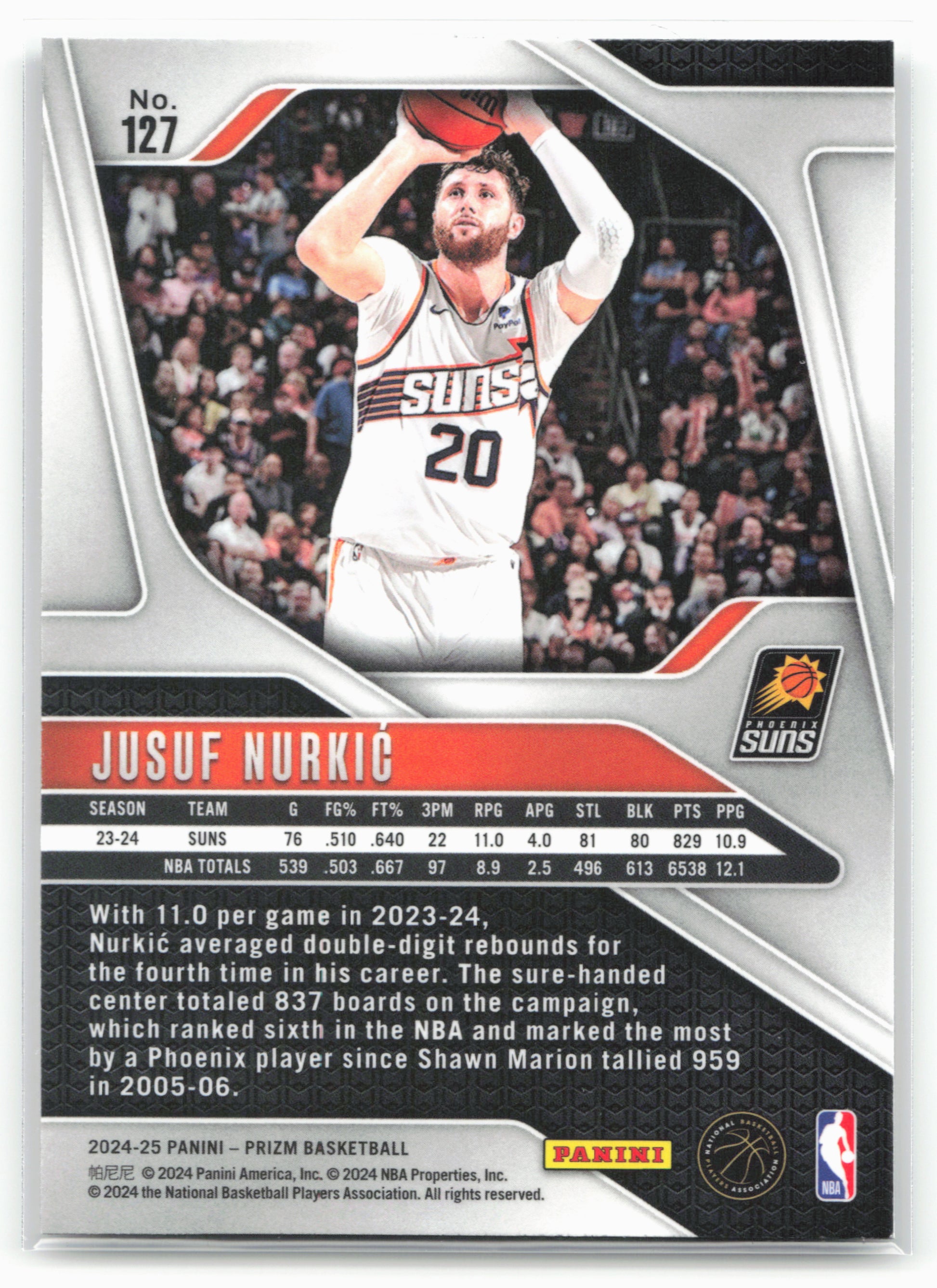 2024-25 Panini Prizm #127 Jusuf Nurkic NM