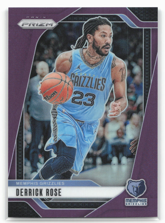 2024-25 Panini Prizm #53 Derrick Rose Prizms Purple #/99