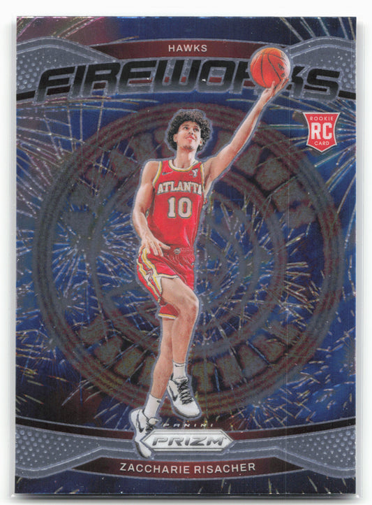 2024-25 Panini Prizm #6 Zaccharie Risacher Fireworks