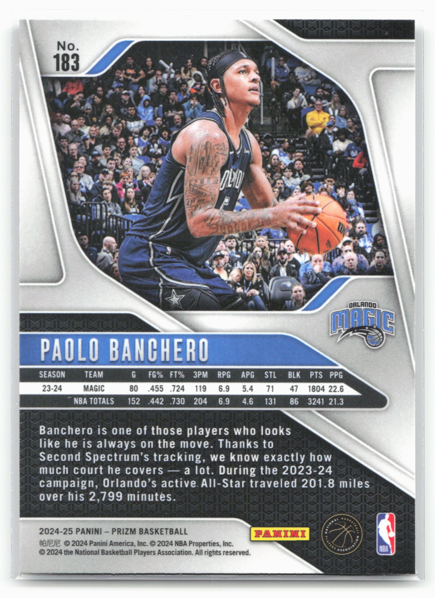 2024-25 Panini Prizm #183 Paolo Banchero NM