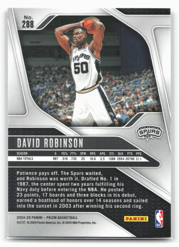 
2024-25 Panini Prizm #288 David Robinson NM
