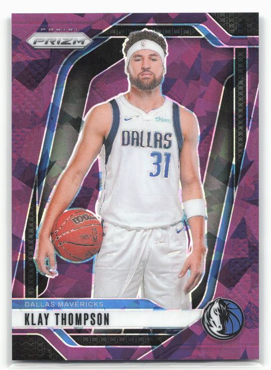 2024-25 Panini Prizm #107 Klay Thompson Prizms Purple Ice #/149