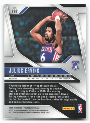 
2024-25 Panini Prizm #292 Julius Erving NM