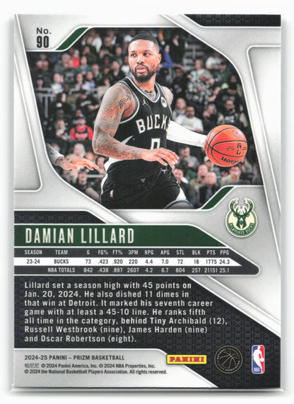2024-25 Panini Prizm #90 Damian Lillard NM