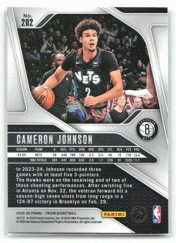 
2024-25 Panini Prizm #202 Cameron Johnson NM