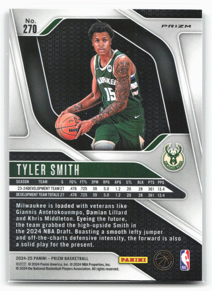 2024-25 Panini Prizm #270 Tyler Smith Prizms Silver