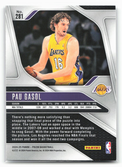2024-25 Panini Prizm #281 Pau Gasol NM