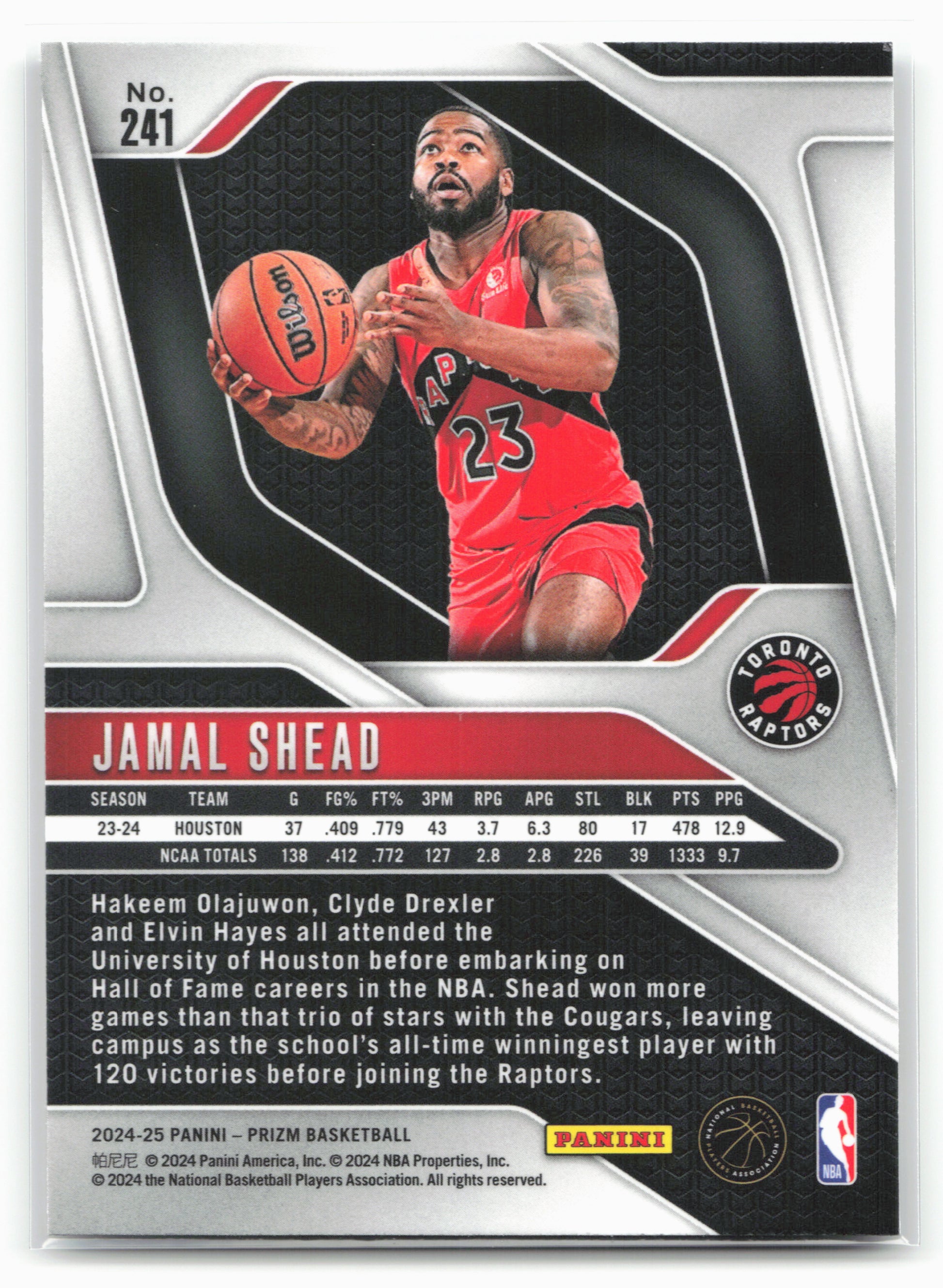 2024-25 Panini Prizm #241 Jamal Shead NM