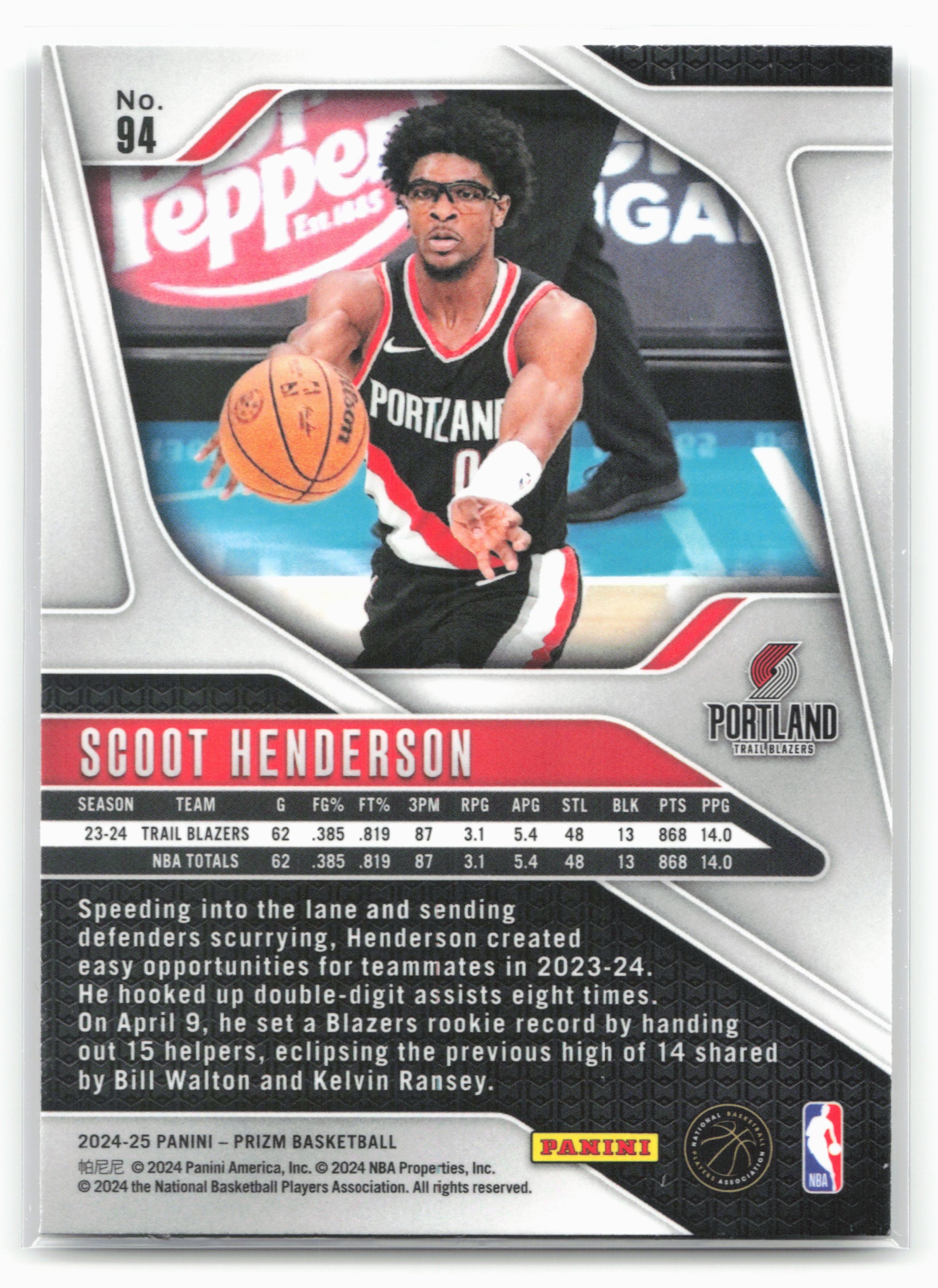 2024-25 Panini Prizm #94 Scoot Henderson NM