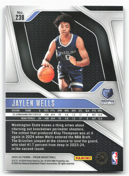 2024-25 Panini Prizm #239 Jaylen Wells NM