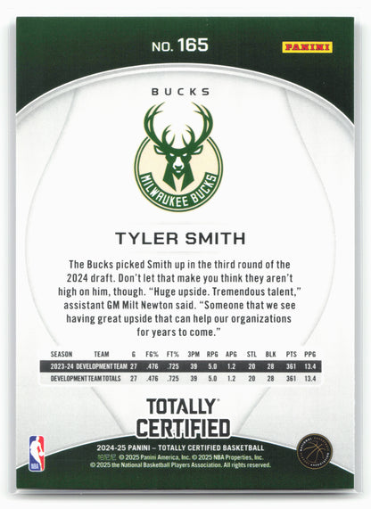 2024-25 Panini Totally Certified #165 Tyler Smith NM
