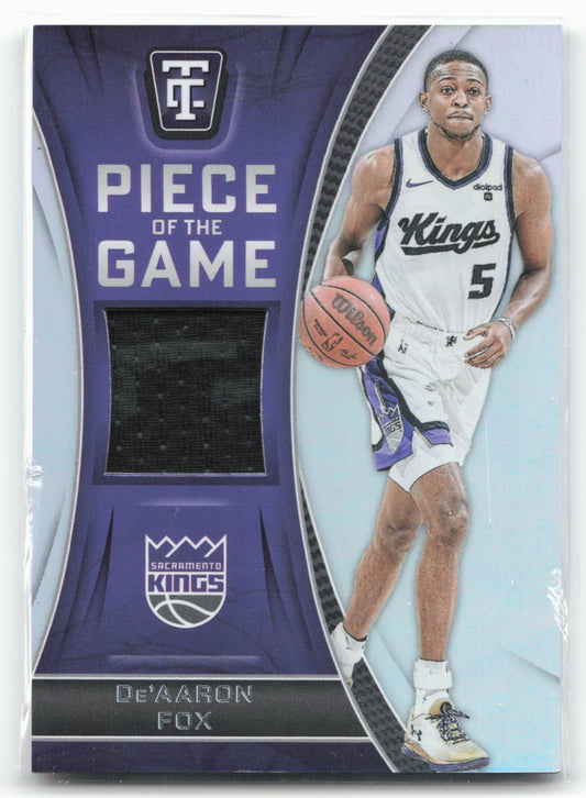 2024-25 Panini Totally Certified #POG-DNF De’Aaron Fox Piece of the Game