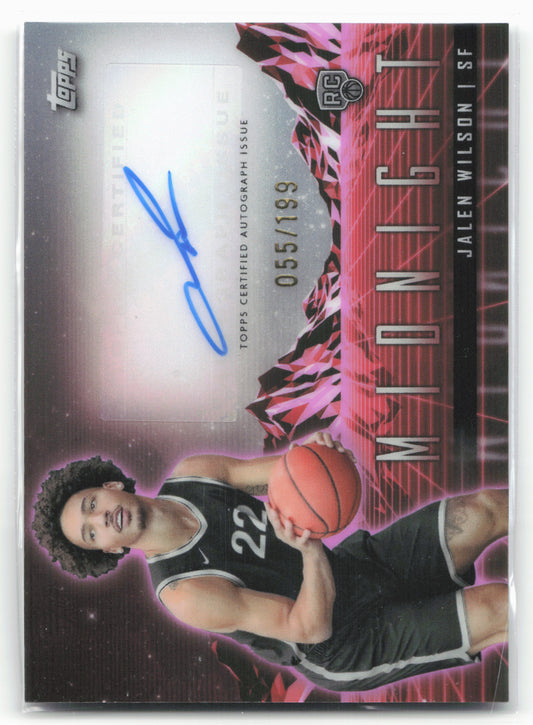 2023-24 Topps Midnight #RHS-JWI Jalen Wilson RHS Twilight #/199