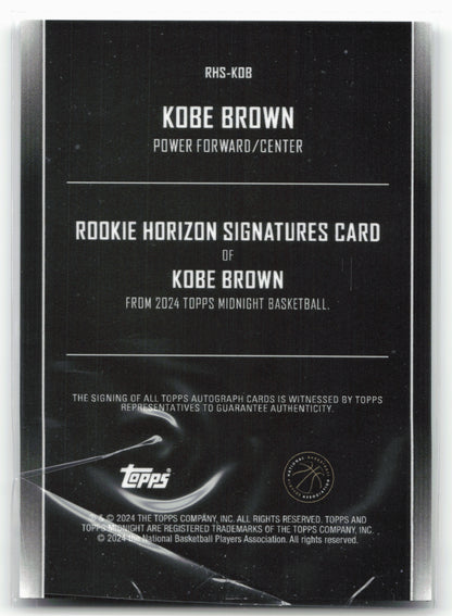 2023-24 Topps Midnight #RHS-KOB Kobe Brown Rookie Horizon Signatures