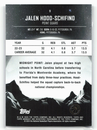 2023-24 Topps Midnight #9 Jalen Hood-Schifino