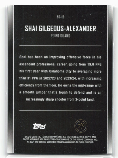 2023-24 Topps Midnight #SS-19 Shai Gilgeous-Alexander Star Studded \99