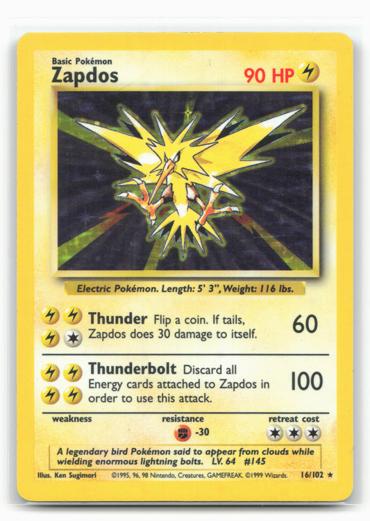 Base Set #016/102 Zapdos Holo -16805
