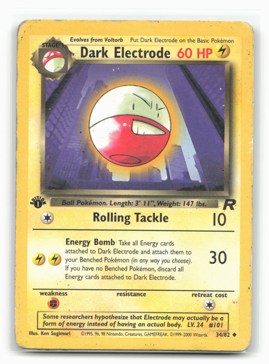 Team Rocket #34/82 Dark Electrode 1st Edition - Non-Holo - 16808