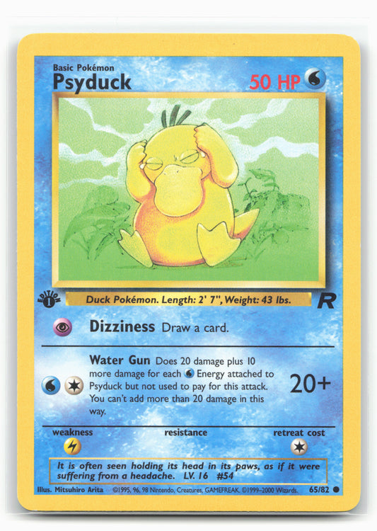 Team Rocket #65/82 Psyduck 1st Edition - Non-Holo - 16810