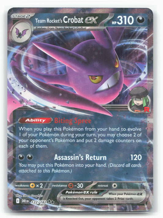 Team Rocket's Crobat ex - 122/182 - SV10: Destined Rivals Holo - 16820