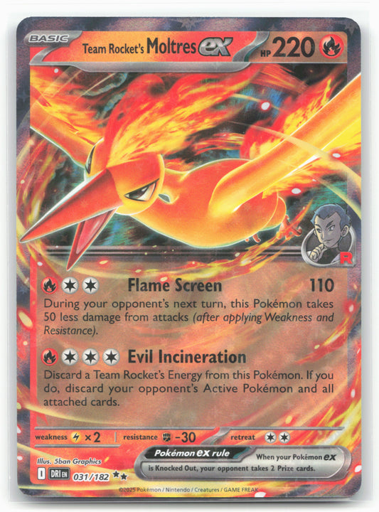 Team Rocket's Moltres ex - 031/182: Destined Rivals Holo - 16822