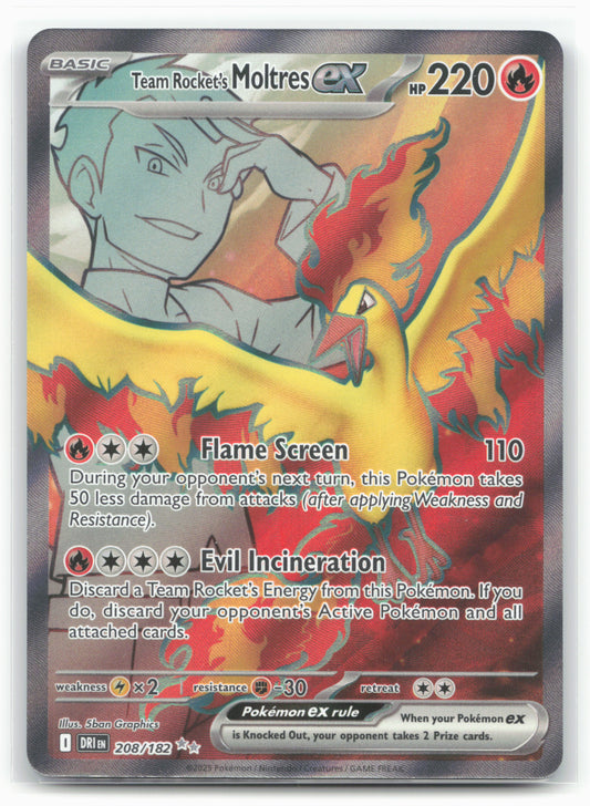 Team Rocket's Moltres ex - 208/182 - SV10: Destined Rivals Holo - 16824