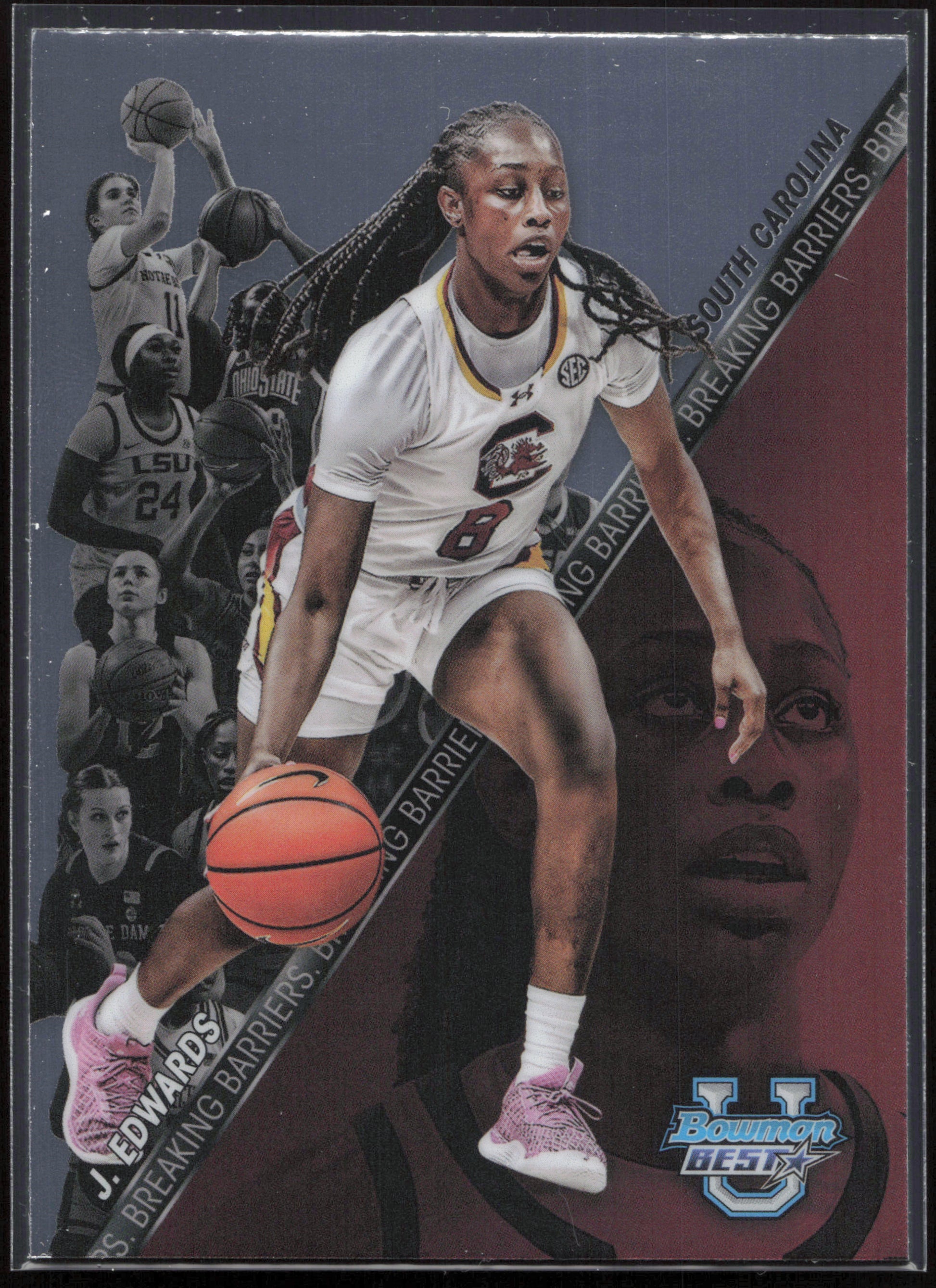 2024-25 Bowman's Best University #BB-4 Joyce Edwards Breaking Barriers